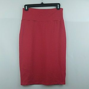 LulaRoe Striped Stretchy Pencil Skirt XS